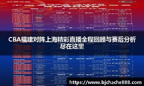 CBA福建对阵上海精彩直播全程回顾与赛后分析尽在这里